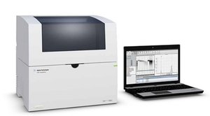 Photo of processor and laptop on a white background