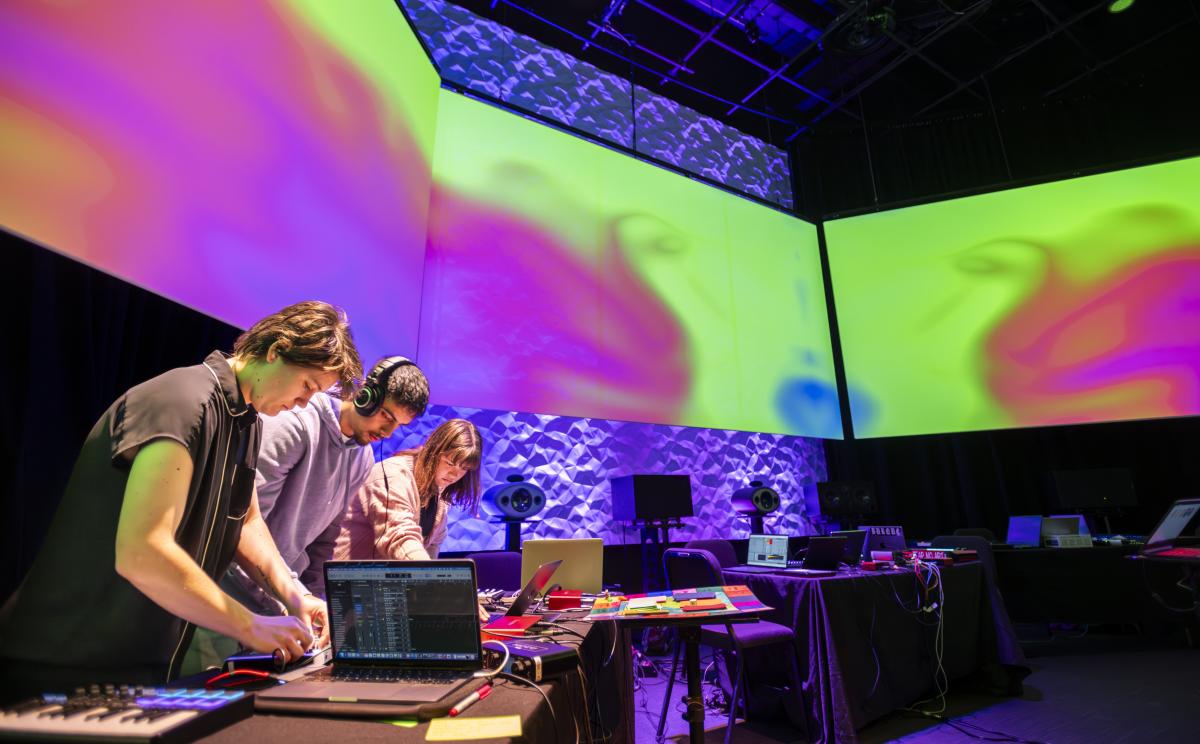 Students have access to a range of audio and visual equipment in the Merrill Ellis Intermedia Theater.