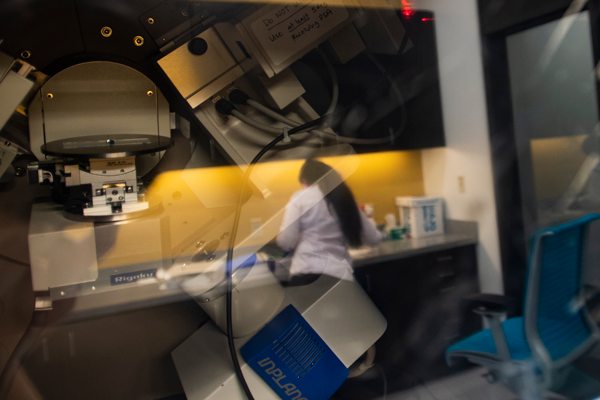 Researcher in lab
