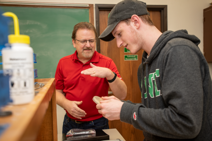 Dr. Hughes and student