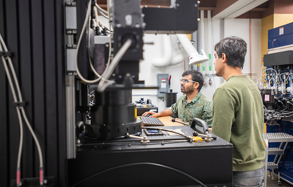 research center people using machine