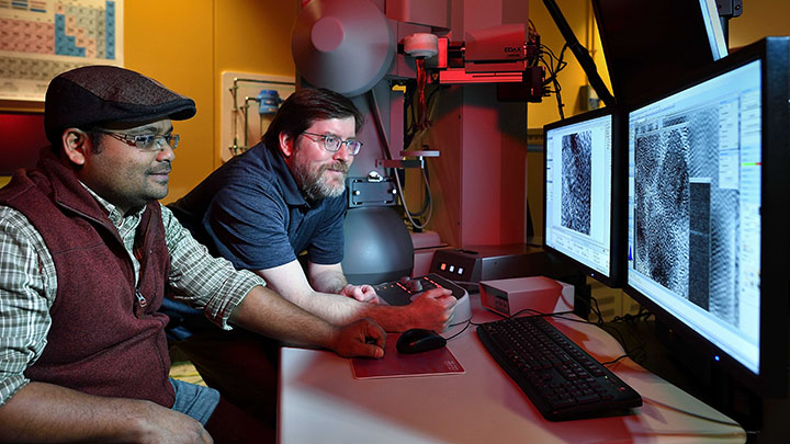 researchers utilizing machine and equipment