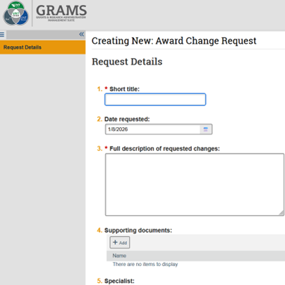 request details screenshot from grams site