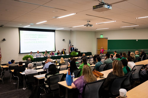 Attendees at a panel discussion.