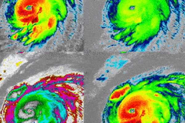 NOAA color hurricane images