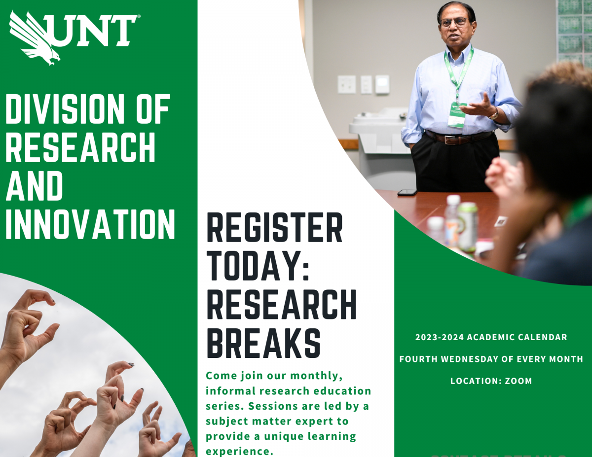 Image of flyer for the research breaks series